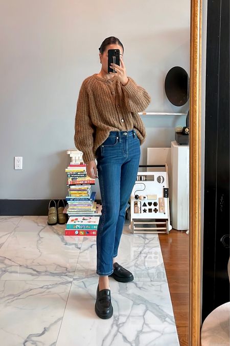 Sweater weather 🍂🍁🍂🍁

For sizing reference, I’m 5 ft 105 pounds -
Sweater in an XS (perfect pillowy slight oversized fit)
Denim in Petite 24 (my normal size is usually 26, recommend sizing 1 or 2 down. Perfect length at above ankles)
Loafers fit large to size (had to add a foot pad for better fit. But very comfortable nevertheless!)

#LTKSeasonal #LTKsalealert #LTKxMadewell