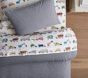 Busy Trucks Organic Sheet Set & Pillowcases | Pottery Barn Kids