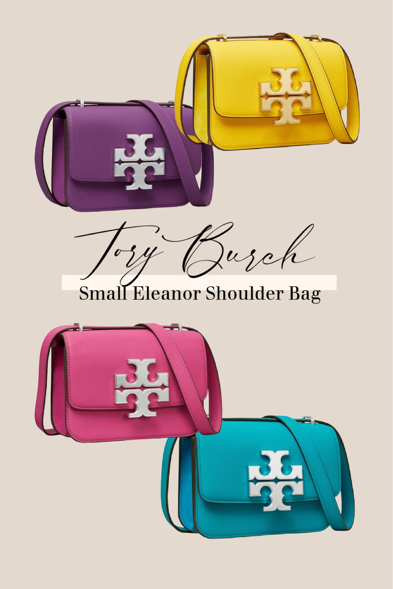 Tory Burch 'eleanor' Crossbody Bag In Pink,purple