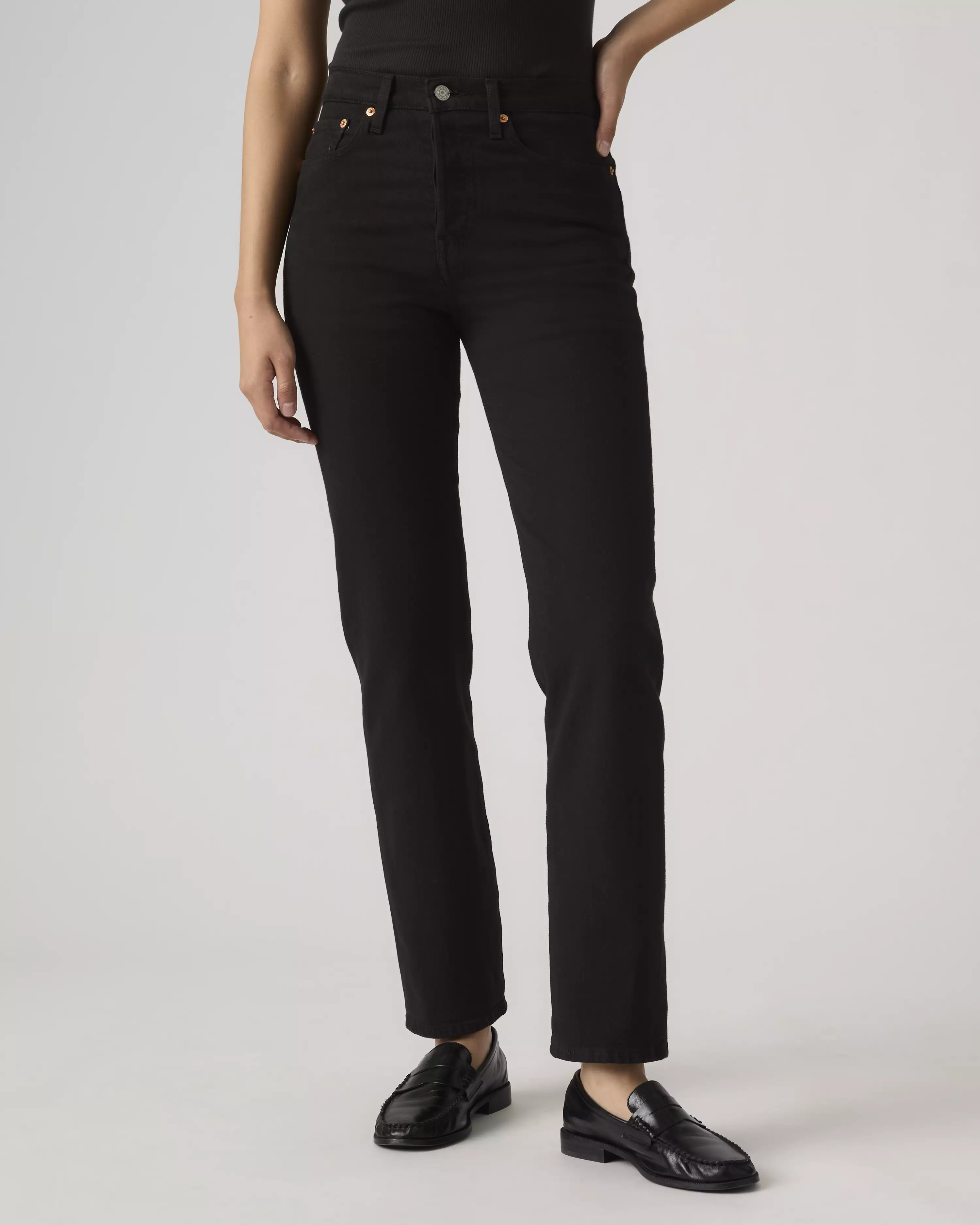 Wedgie Straight Ankle Women's Jeans - Black | Levi's® US | Levi's US