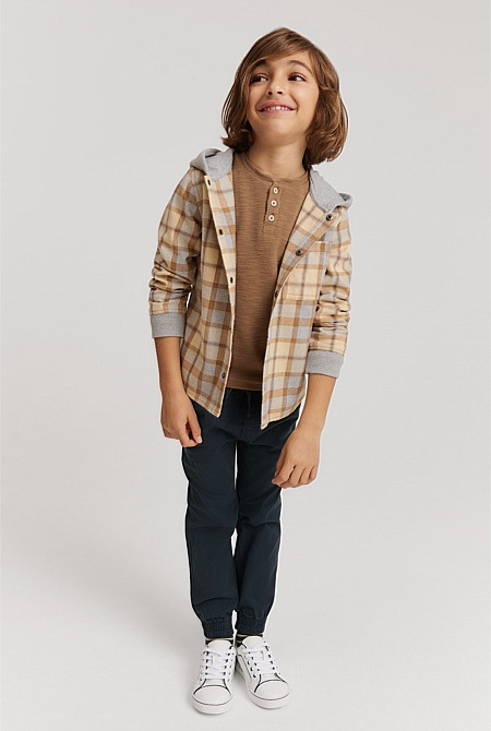 Organically Grown Cotton Slub Texture Henley | Country Road (AU)