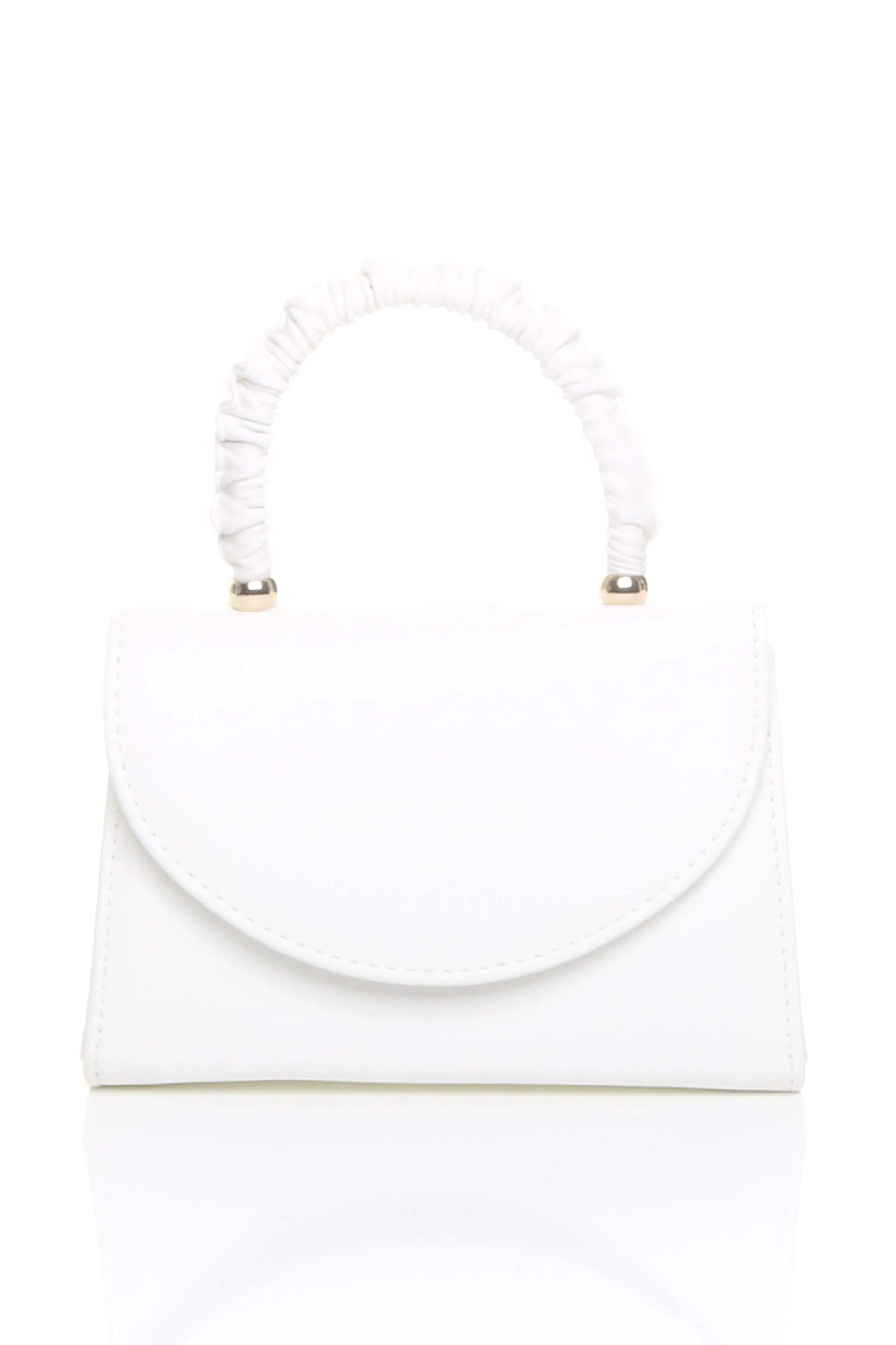 White AJVANI Ruched Handle Party Evening Envelope Clutch Bag | Debenhams | Debenhams UK
