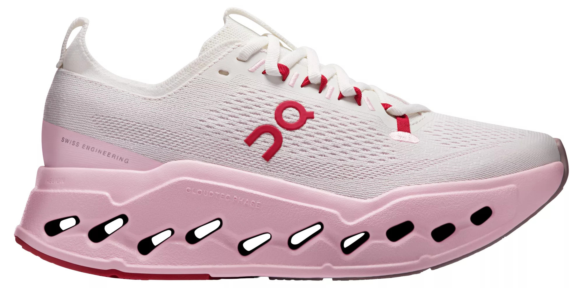 On Women's Cloudsurfer Max Running Shoes, Size 9.5, Ivory/Peony | DICK'S Sporting Goods