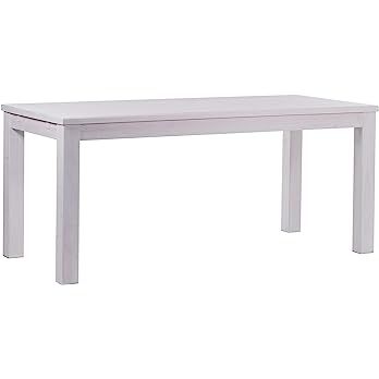 B.R.A.S.I.L.-Möbel TableChamp Dining Table Rio 63 x 31.5 White Solid Wood Pine Oiled Farmhouse E... | Amazon (US)