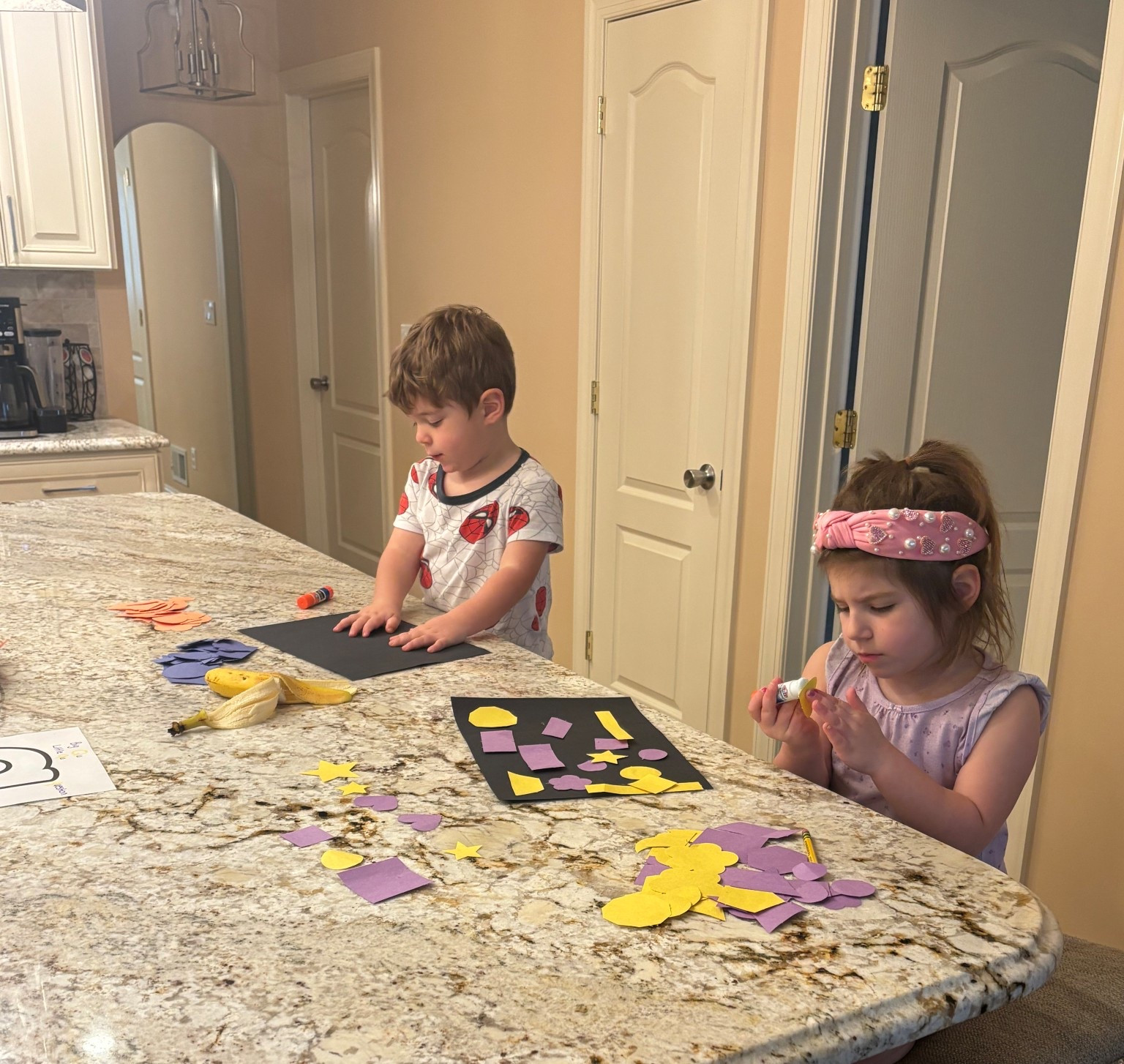 Mom hack: dump a bunch of shapes on the counter, add glue… suddenly I’m not needed 😂👏

#LTKKids #LTKBaby #LTKmomlife