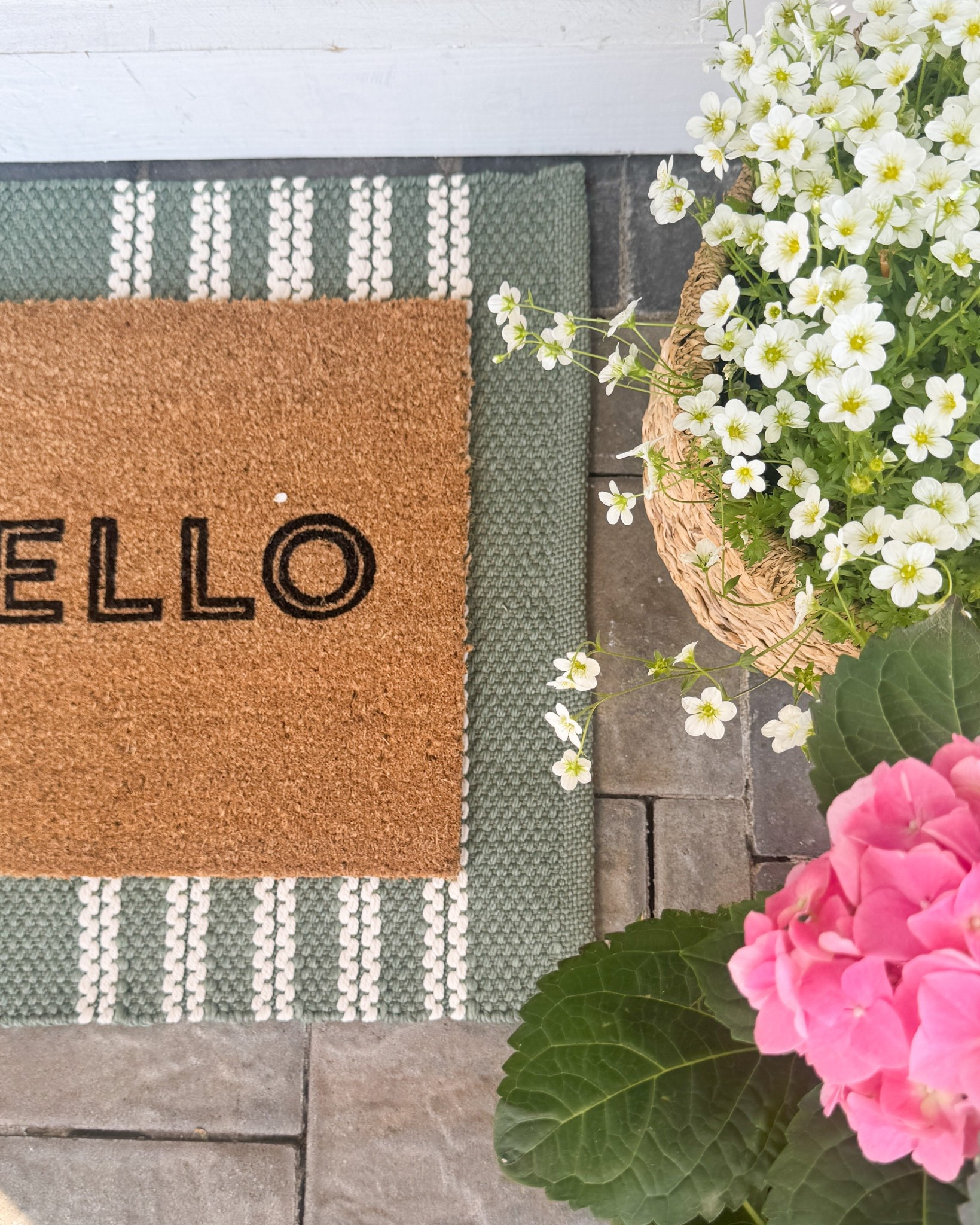 A fresh little entry moment, because even the tiniest updates can make home feel extra special.
Layered doormats, woven textures, and a pop of pink from the garden… it’s the kind of simple joy that makes me smile every time we walk in.

Linked both mats and a few similar finds in my LTK for easy styling.


#entrywayinspo #curbappeal #targetstyle #springrefresh #meggieferrerhome #LTKhome


#LTKFindsUnder50 #LTKHome #LTKStyleTip