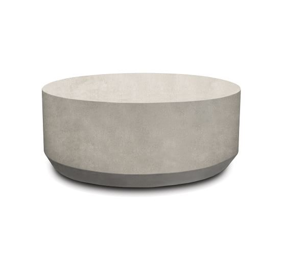 Temple Concrete Coffee Table, Light | Pottery Barn (US)