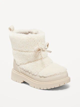 Chunky Sherpa Boots for Toddler Girls | Old Navy (CA)
