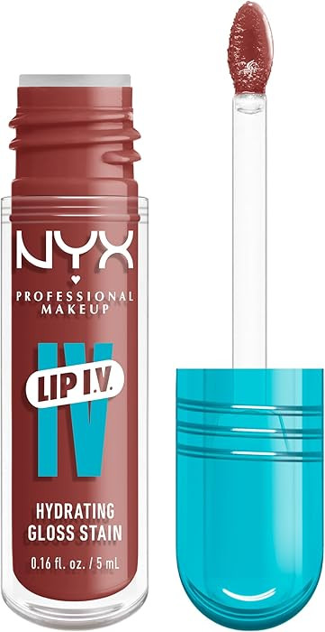 NYX Professional Makeup Lip IV Hydrating Glossy Lip Stain with 12HR Hydration - Hydra Honey (Brow... | Amazon (US)