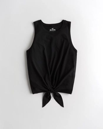 Must-Have Tie-Front Tank | Hollister (US)