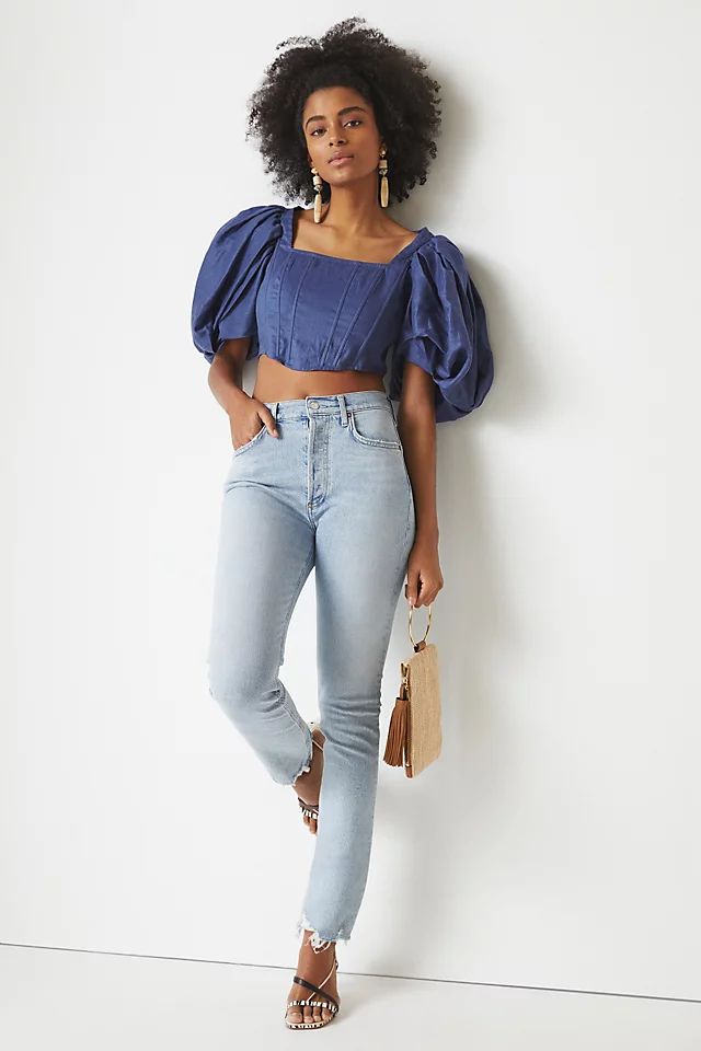 AGOLDE Riley High-Rise Straight Jeans | Anthropologie (US)