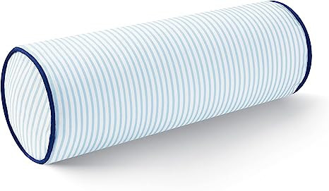 Hofdeco Premium Coastal Hampton Style Patio Indoor Outdoor Bolster Pillow Cover Only, 6"x20" Wate... | Amazon (US)