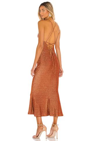 MISHA Greta Dress in Copper from Revolve.com | Revolve Clothing (Global)