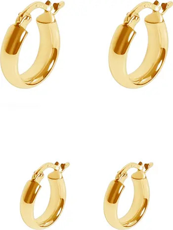 Set of 2 Chunky Hoop Earrings | Nordstrom