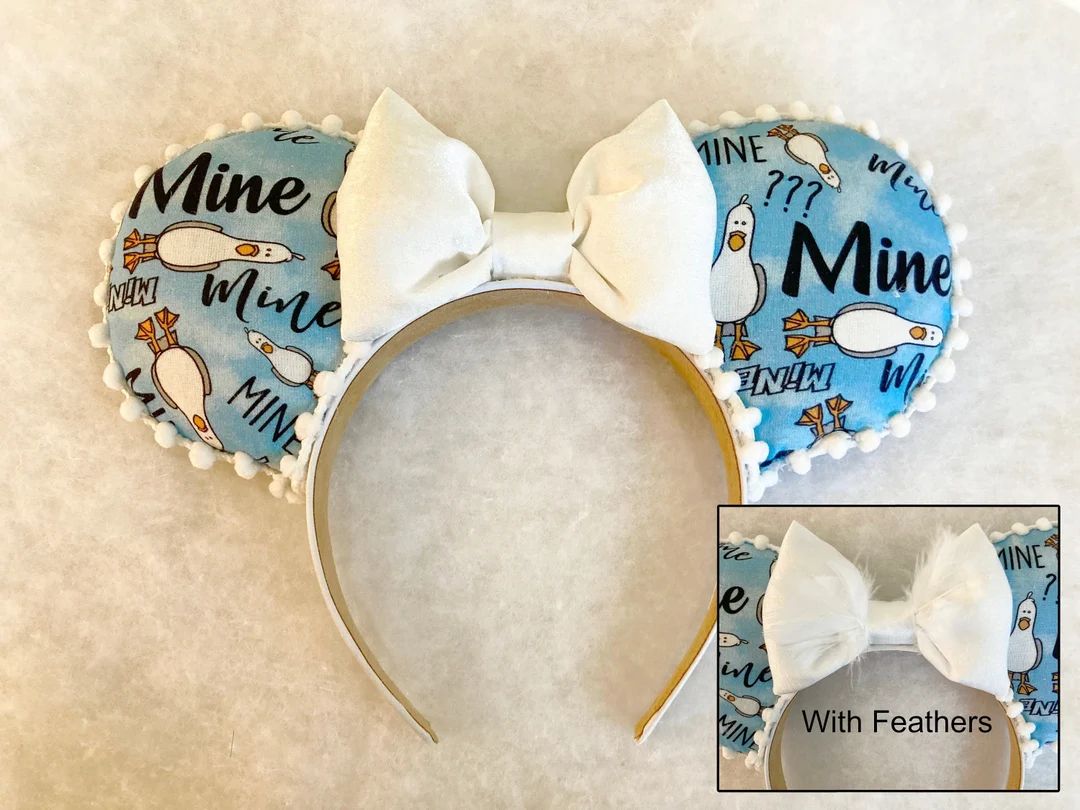 Nemo Mouse Ears, Seagull Mouse Ears, Mine Seagull Mouse Ears, Mouse Ears, Nemo Disney Ears, Findi... | Etsy (US)