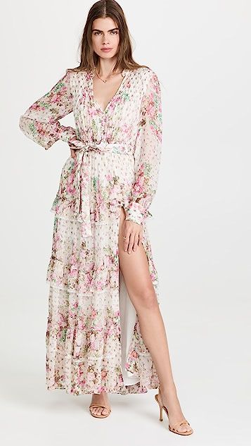 Vie Eye Boota Georgette Long Dress | Shopbop