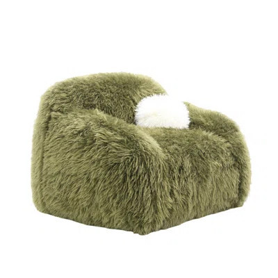 Contemporary Style Soft And Luxurious Accent Swivel Chair White Finish Ball Pillow Included Primary Living Room | Wayfair North America