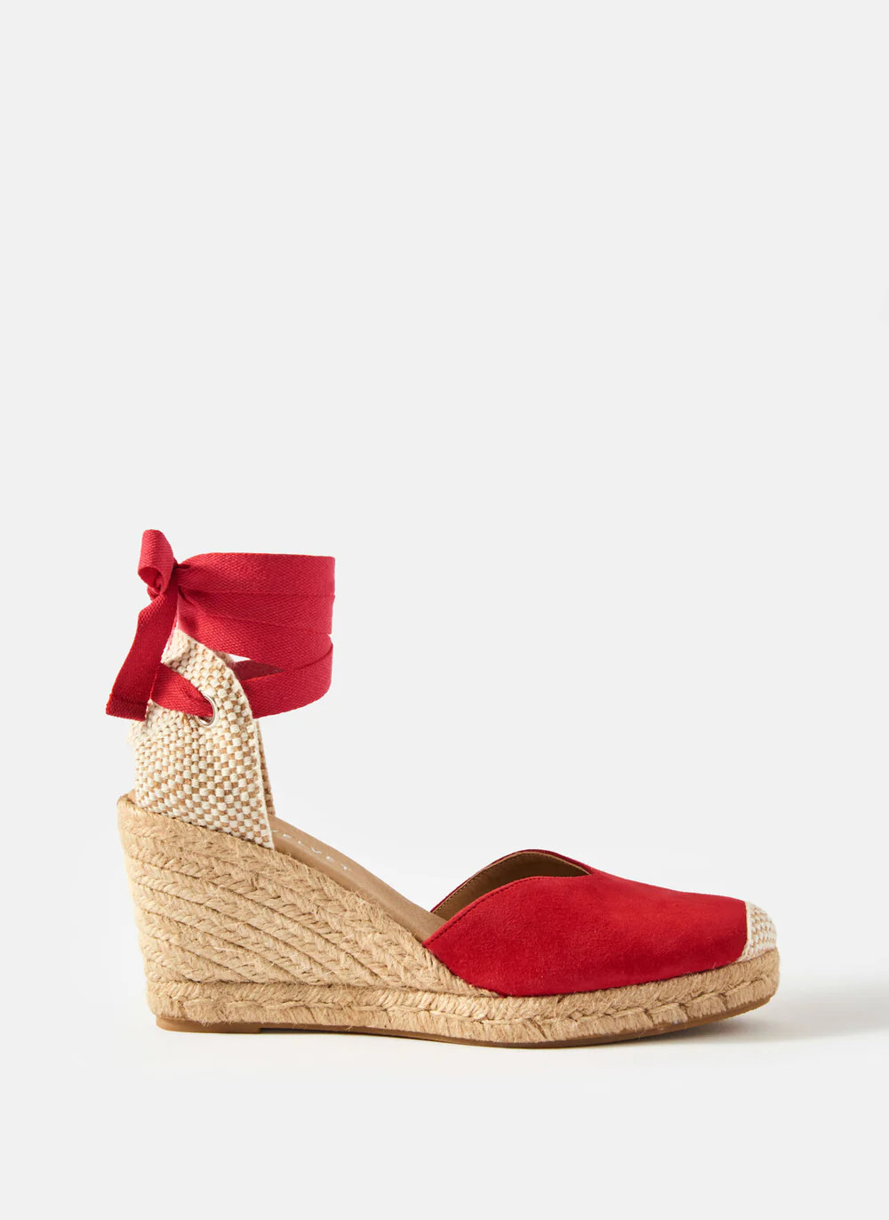 Red Espadrille Tie Wedges | Mint Velvet
