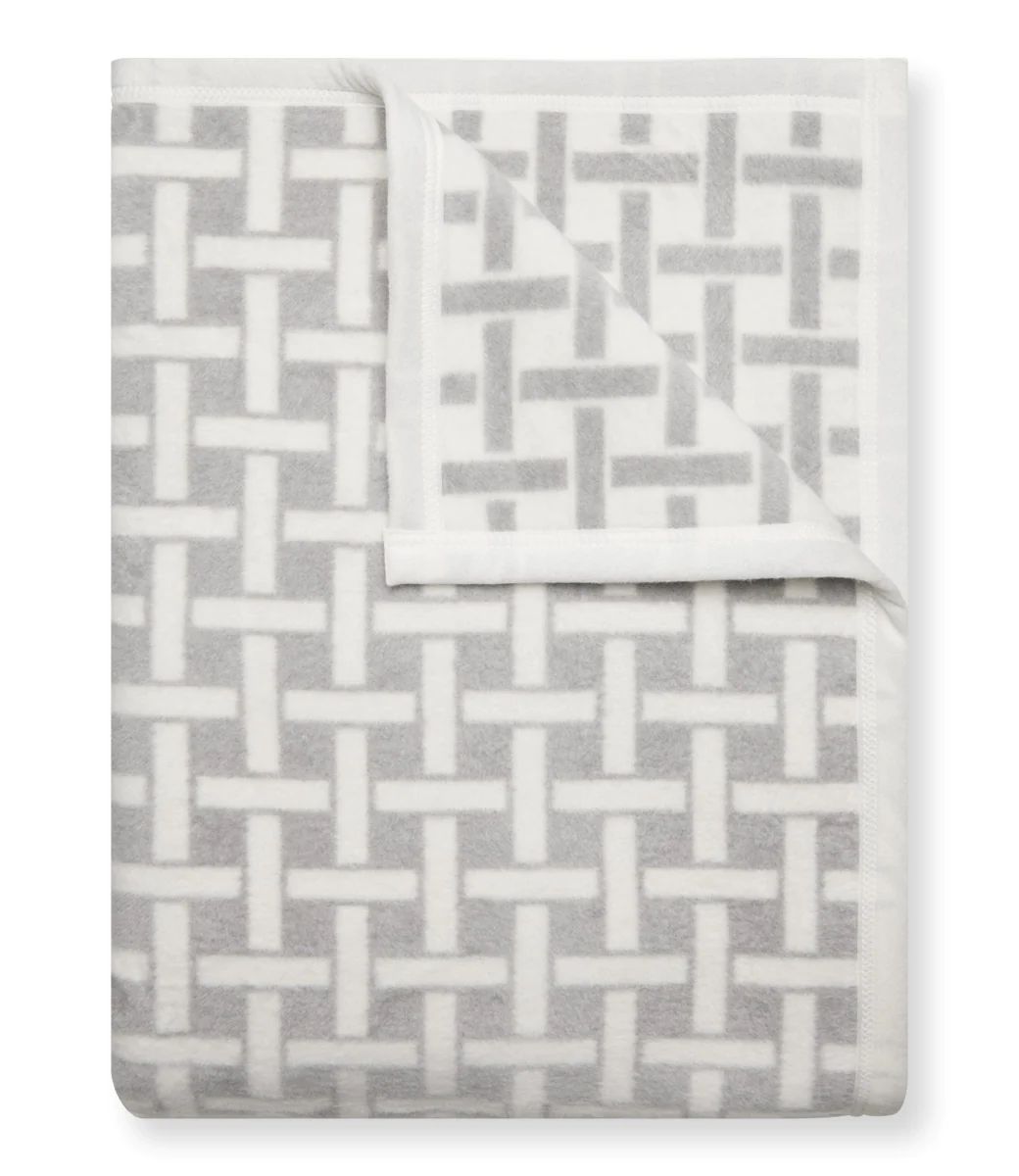 Petite Basketweave Light Grey Blanket | ChappyWrap