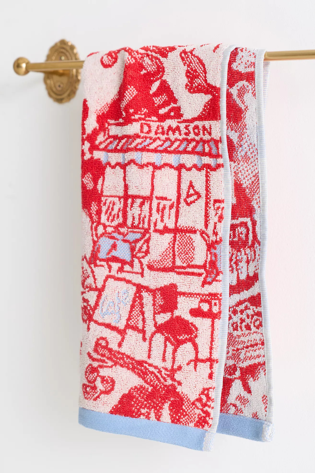 Damson Madder Cotton Woven Hand Towels | Anthropologie (US)