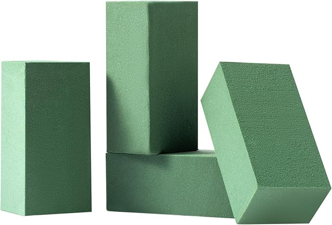 Crafare 6x3x2.5 Inch Wet Floral Foam Blocks Rectangle Small Size Foam Bricks for Fresh Artificial... | Amazon (US)