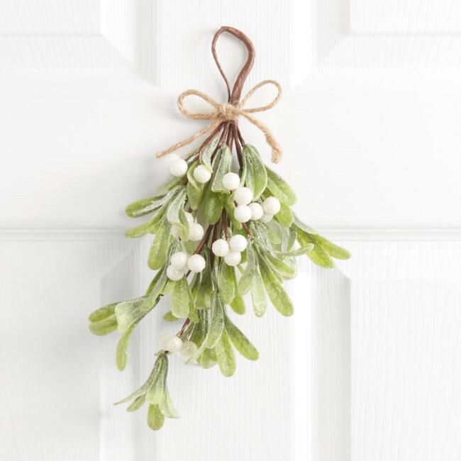 Glittered Faux Mistletoe Bunch | World Market