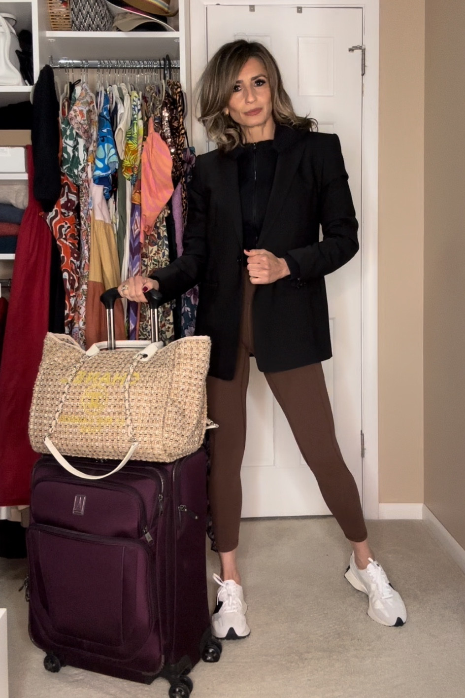 Traveling internationally needs to be comfortable and have style. 😍 That’s the way to go! 

These Lululemon pants fit the same size as the Align. I’m wearing size 4. Same for the top that is on sale! 

This cropped sweater is a huge find at TARGET! Super comfortable and looks great with high rise pants! I chose to wear it under the blazer for warmth in the plane (flight to Brazil is 7 hours overnight 🤪) and the blazer for style!

The sneakers are comfortable and ao pretty! It sells out all the time, so keep an eye on my Instagram stories as I always inform when they are back in stock!

This carryon suitcase is the perfect size and weight! 

#LTKtravel #LTKstyletip #LTKshoecrush