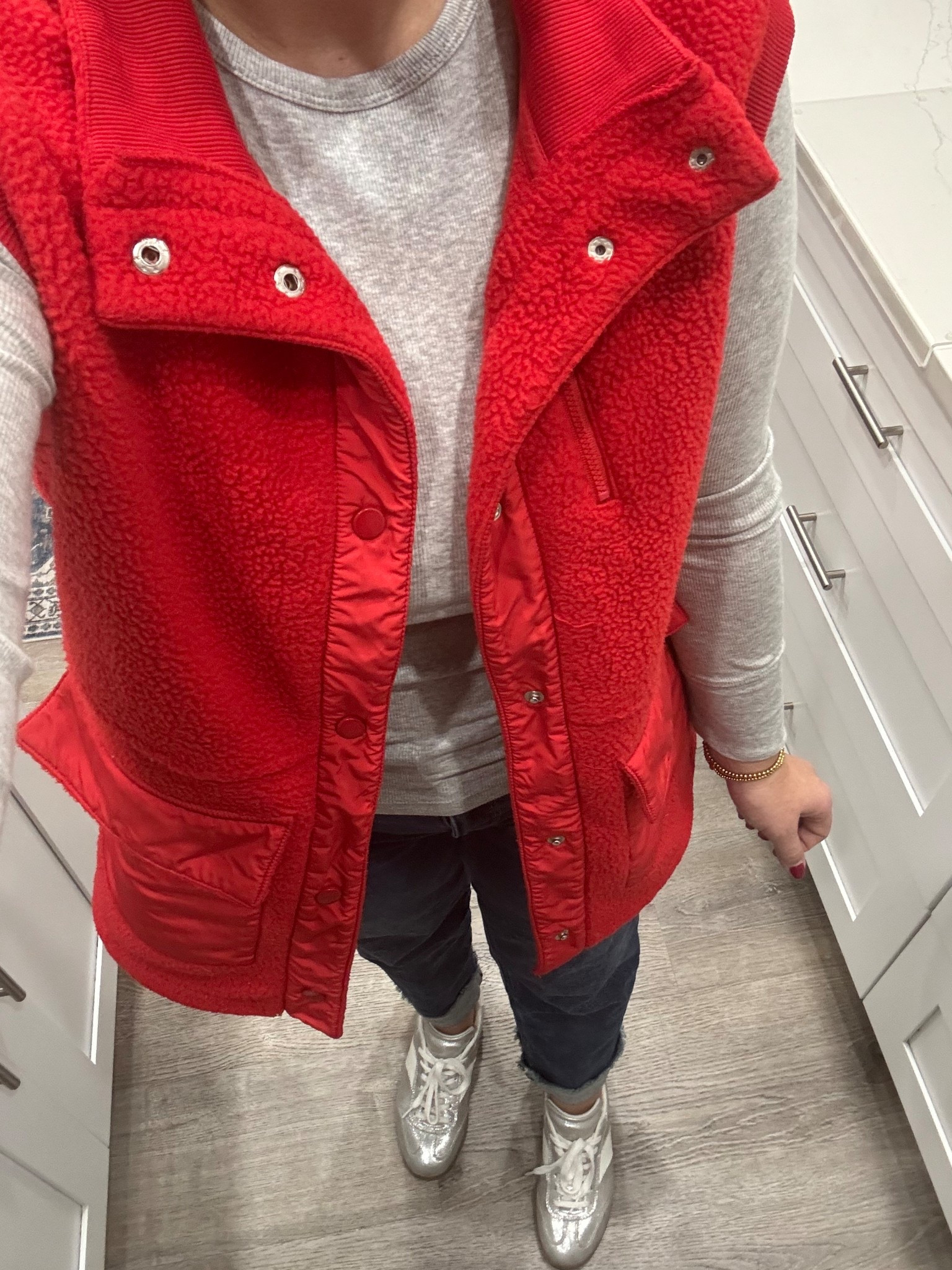 Love this vest & the best $6 long sleeve tee 🫶🏻

TTS: Medium 

#LTKHoliday #LTKmomlife #LTKootd