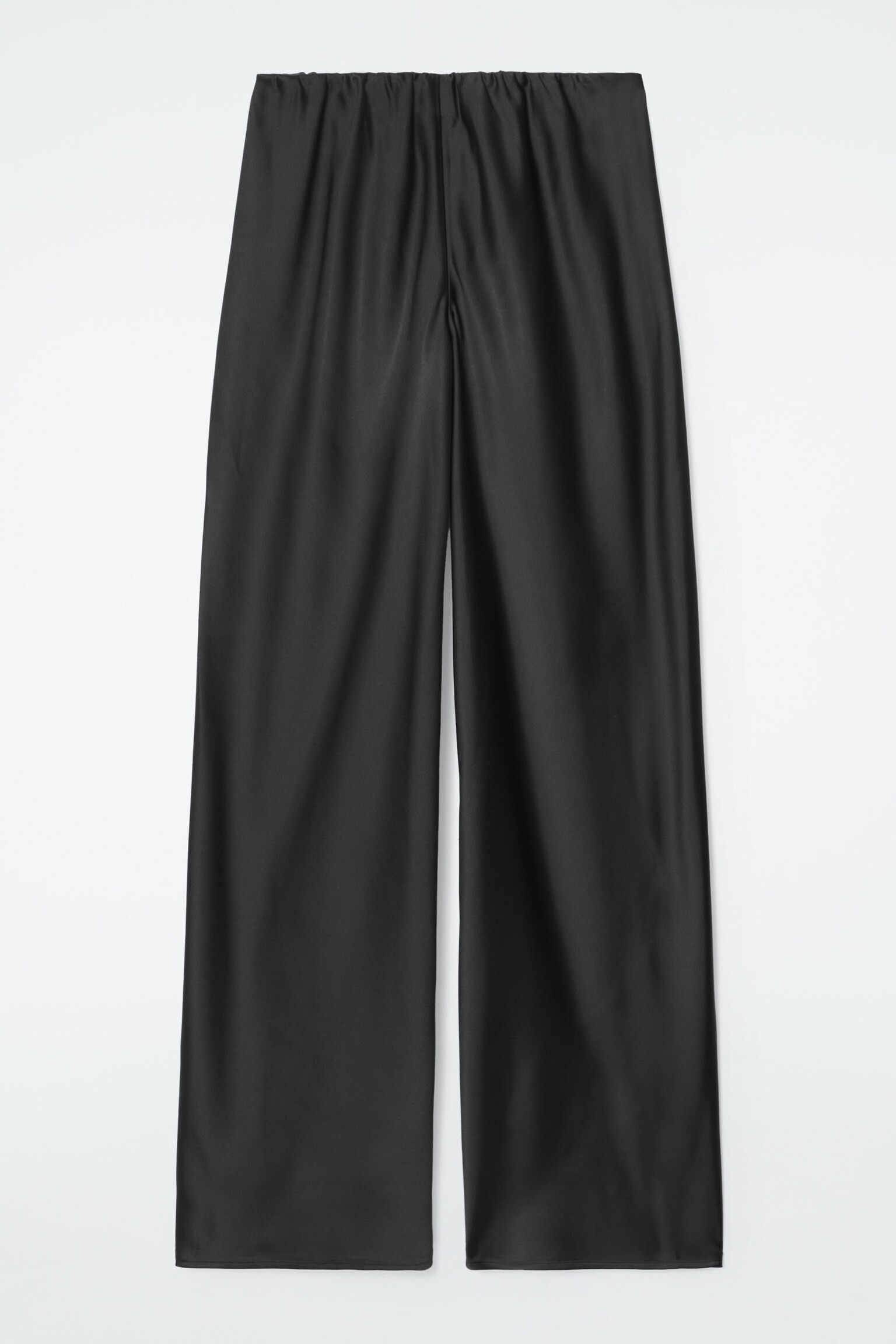 ELASTICATED SATIN PANTS - BLACK | COS (AU)