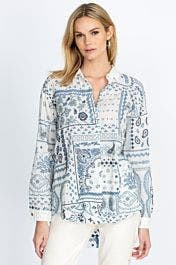 VANYA SCHIFFLI OVERSIZED SHIRT | Johnny Was