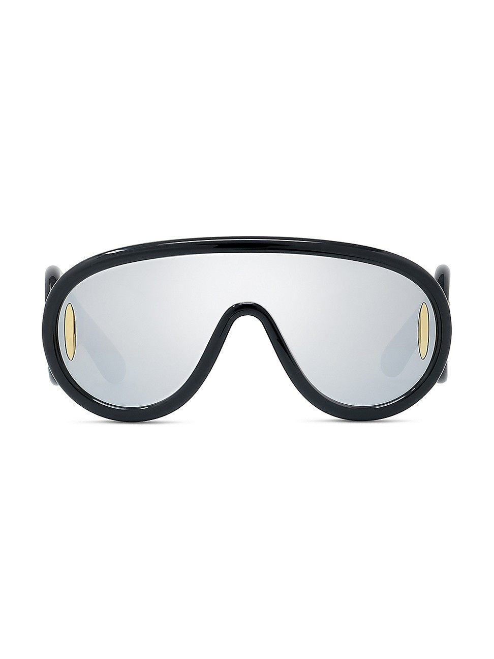 Women's LOEWE x Paula's Ibiza Mask Sunglasses - Shiny Black Smoke | Saks Fifth Avenue