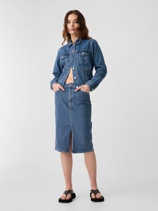 Denim Midi Pencil Skirt | Gap Factory