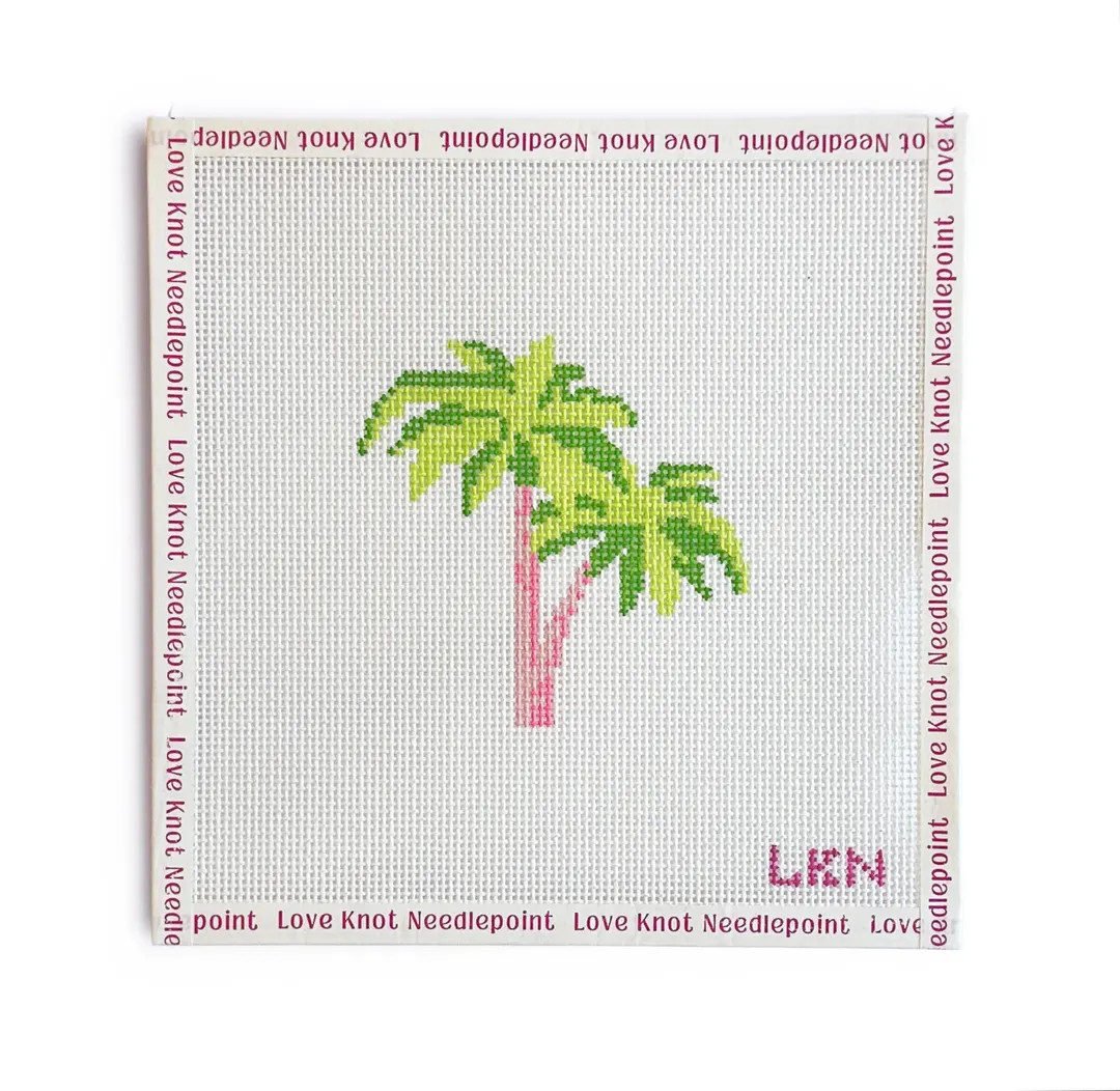 Pink Palm Trees Needlepoint Canvas | Etsy (US)