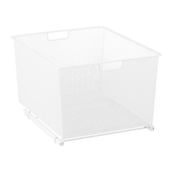 Elfa Medium 3-Runner Mesh Easy Glider White | The Container Store