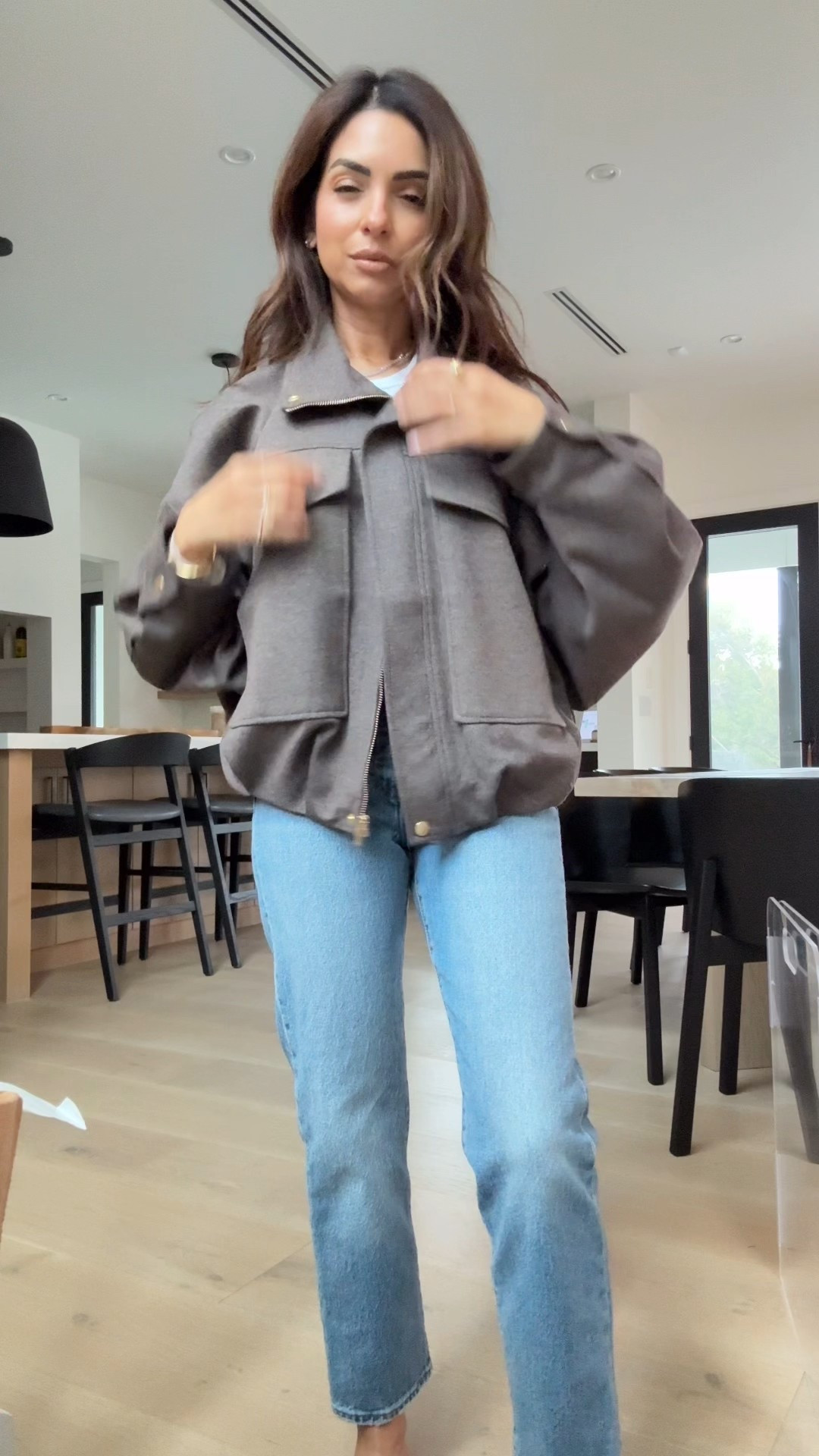 Love this lightweight jacket! It's fully lined and I love the bubble hem! Wearing my true size XS for size ref 

#LTKSeasonal #LTKPetite #LTKOver40