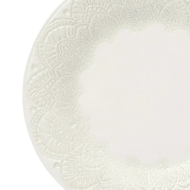 The Pioneer Woman Vintage Lace Stoneware Salad Plate, Linen | Walmart (US)