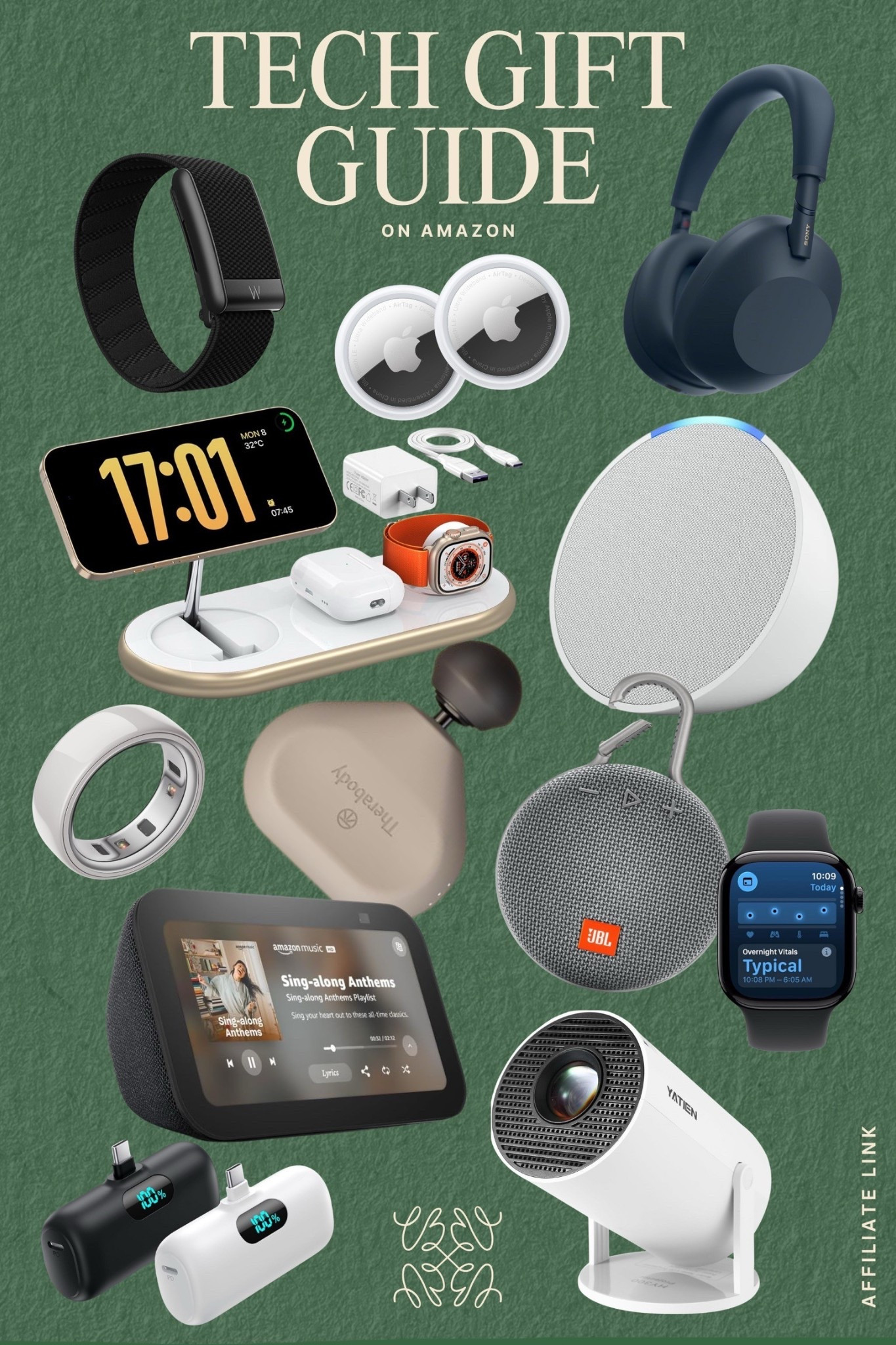 🎧 Gifts for the tech lover in your life.
Smart home favorites, everyday gadgets, and sleek accessories they’ll actually use — from wellness wearables to portable speakers and chargers. The kind of practical gifts that feel a little luxe.
All linked in my Amazon storefront 🤍

#AmazonHome #AmazonFinds #AmazonFavorites #AmazonMostLoved #HomeFavorites #HolidayDecor #AmazonMustHaves 

#LTKGiftGuide #LTKHoliday #LTKSeasonal