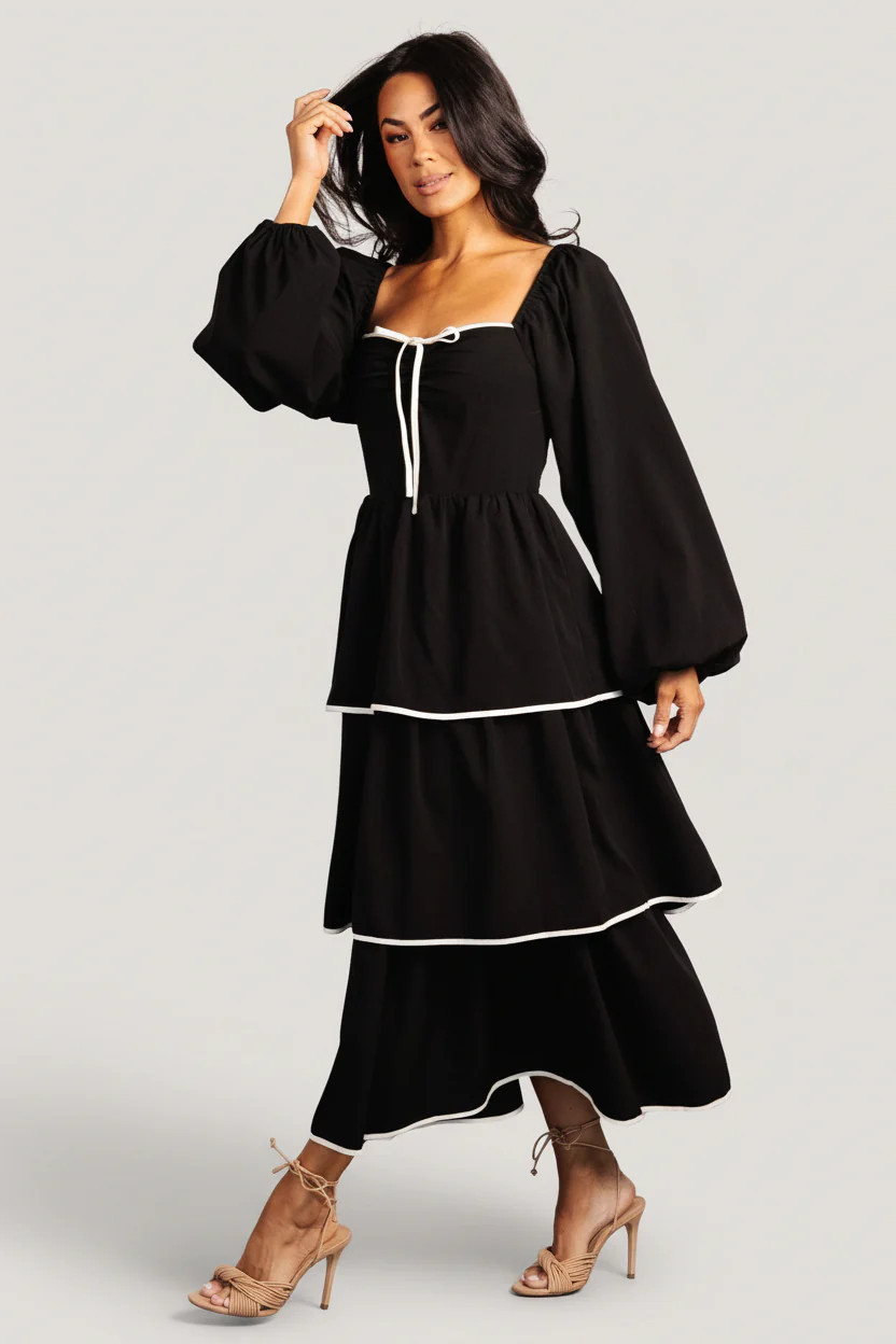 Barcelona Tiered Midi Dress - Sweetheart | Baltic Born | Baltic Born