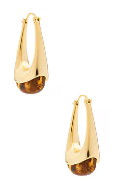 SHASHI x REVOLVE Elysee Hoop in Gold & Brown from Revolve.com | Revolve Clothing (Global)
