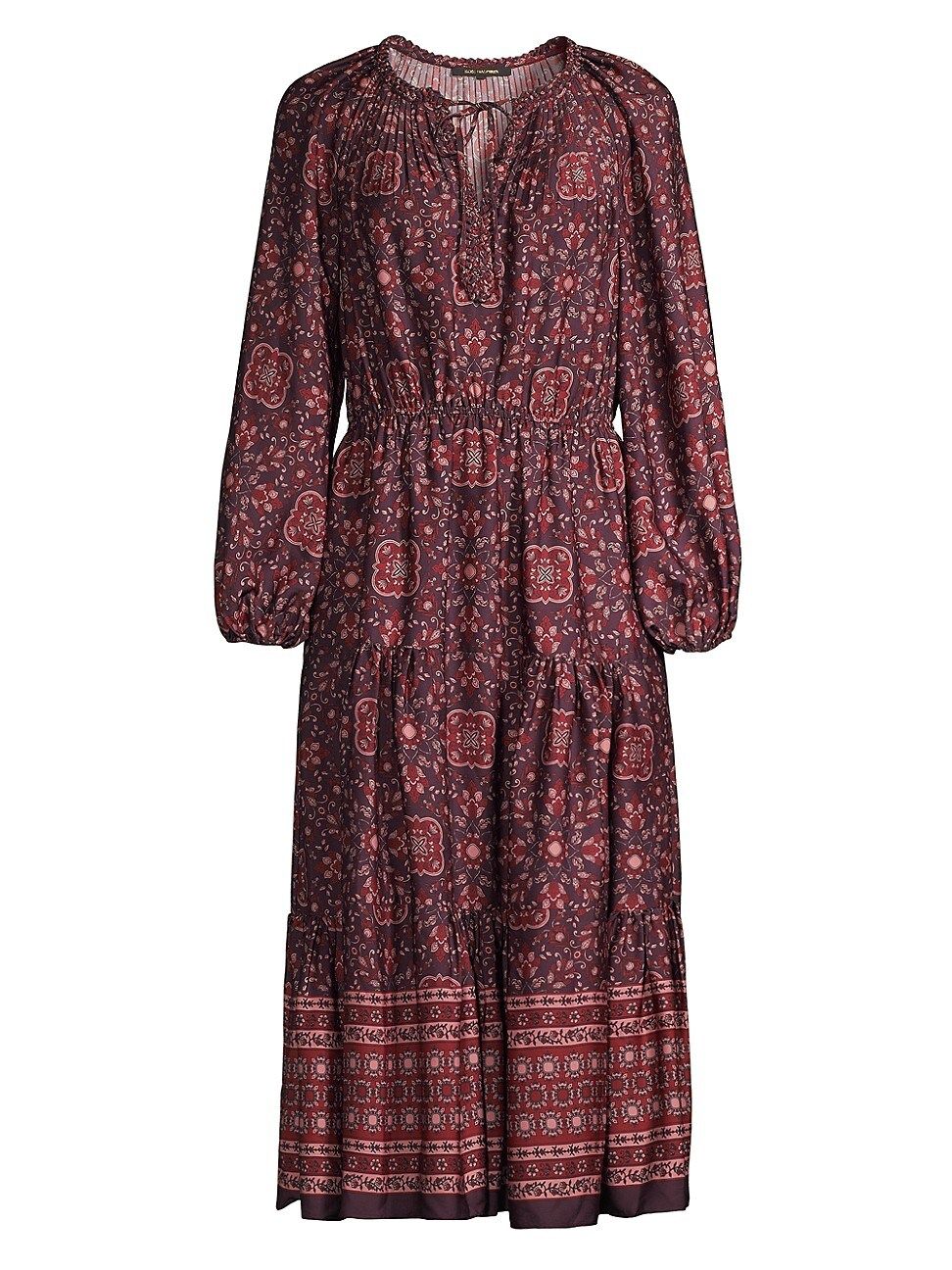 Women's Andrea Floral Midi-Dress - Garnet Multi - Size XL | Saks Fifth Avenue
