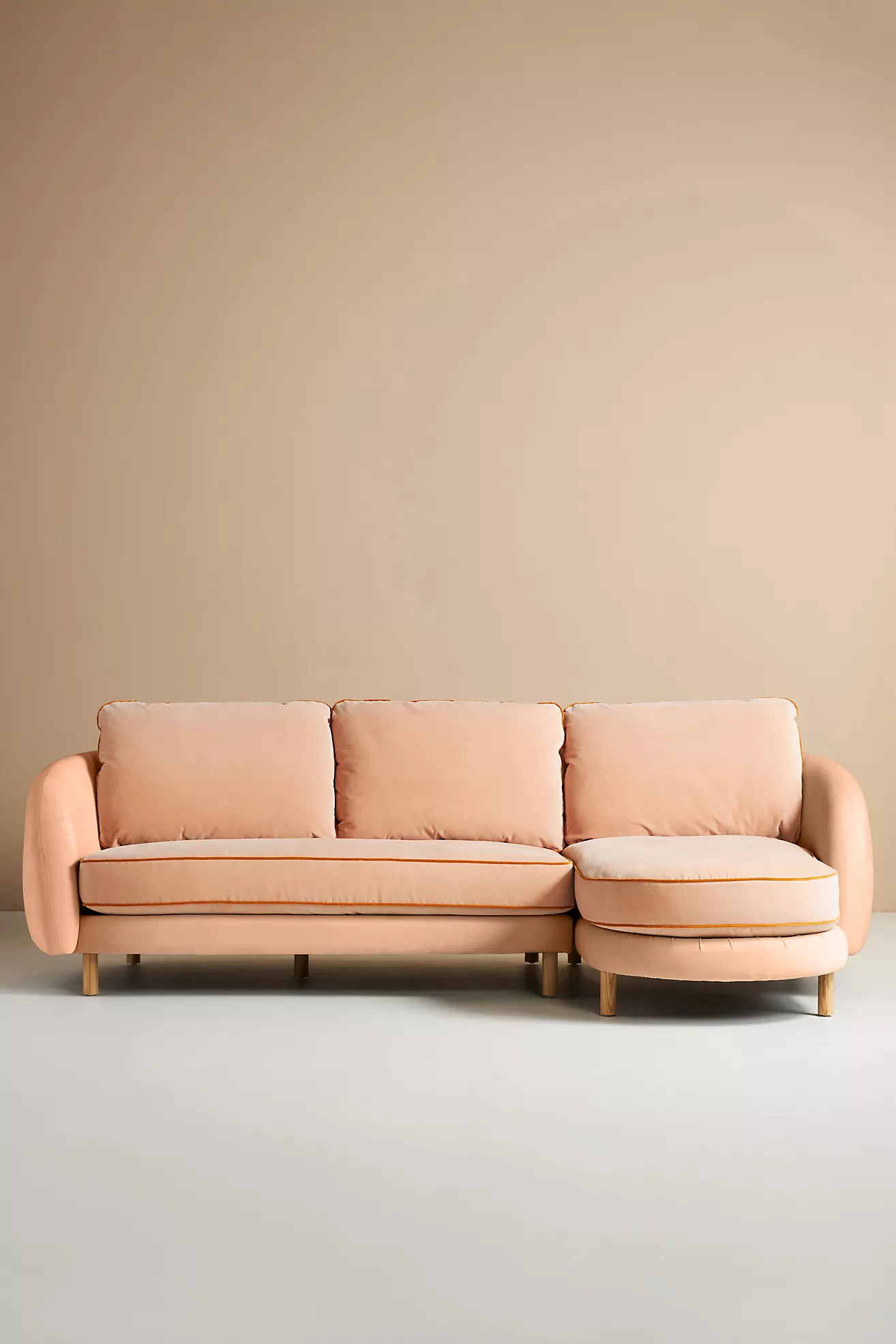 Harlow Contrast Piping Sectional | Anthropologie (US)
