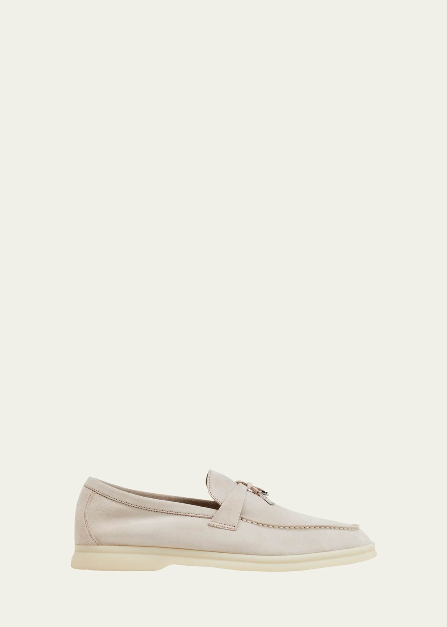 Loro Piana Summer Charms Walk Suede Loafers | Bergdorf Goodman