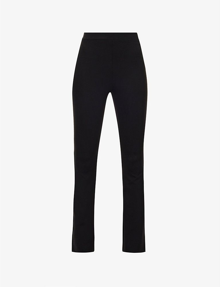 COMMANDO Neoprene side-zip mid-rise flared stretch-woven trousers | Selfridges