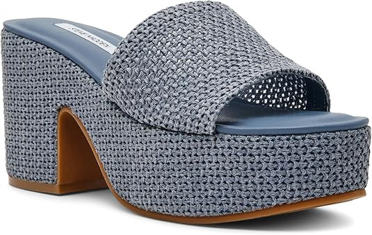 Steve Madden Women's Trippy Blue 7.5 Medium | Amazon (US)