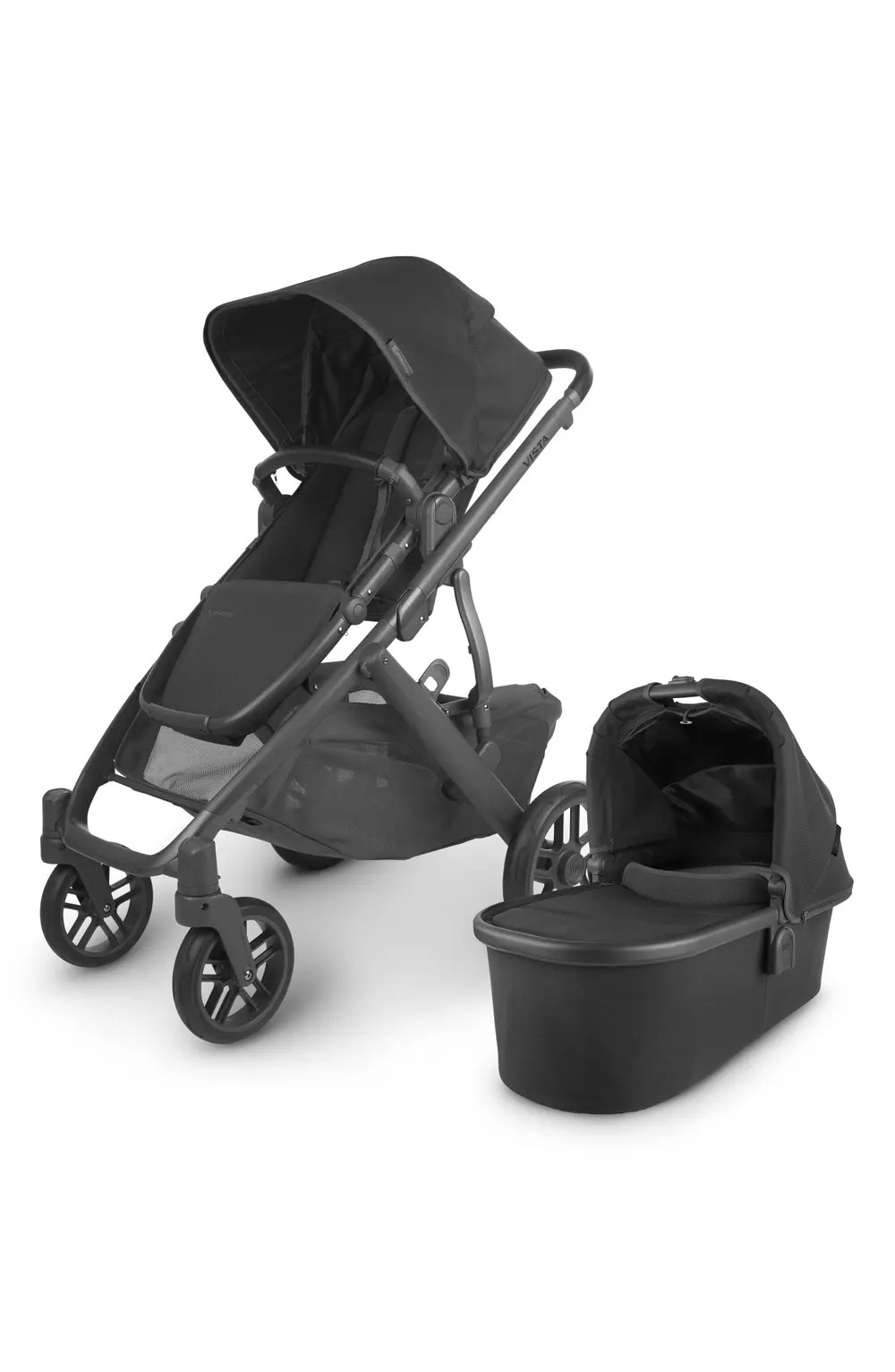 UPPAbaby Vista V2 Stroller with Bassinet in Black/carbon at Nordstrom | Nordstrom Canada