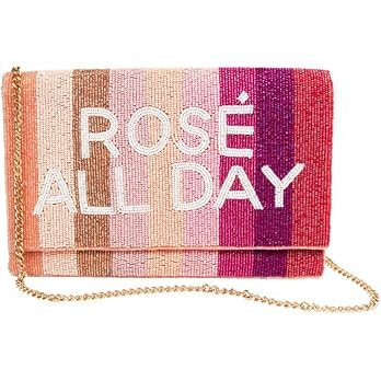 ROSE ALL DAY Clutch Purse for Wedding Day Beaded Clutch Purse for Bachelorette Party Bridal Showe... | Amazon (US)