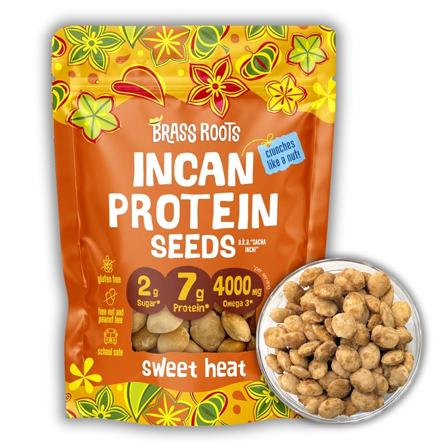 Brass Roots Organic Incan Protein Seeds - High Protein, School Safe, Nut Free, High Omega 3, Supp... | Amazon (US)