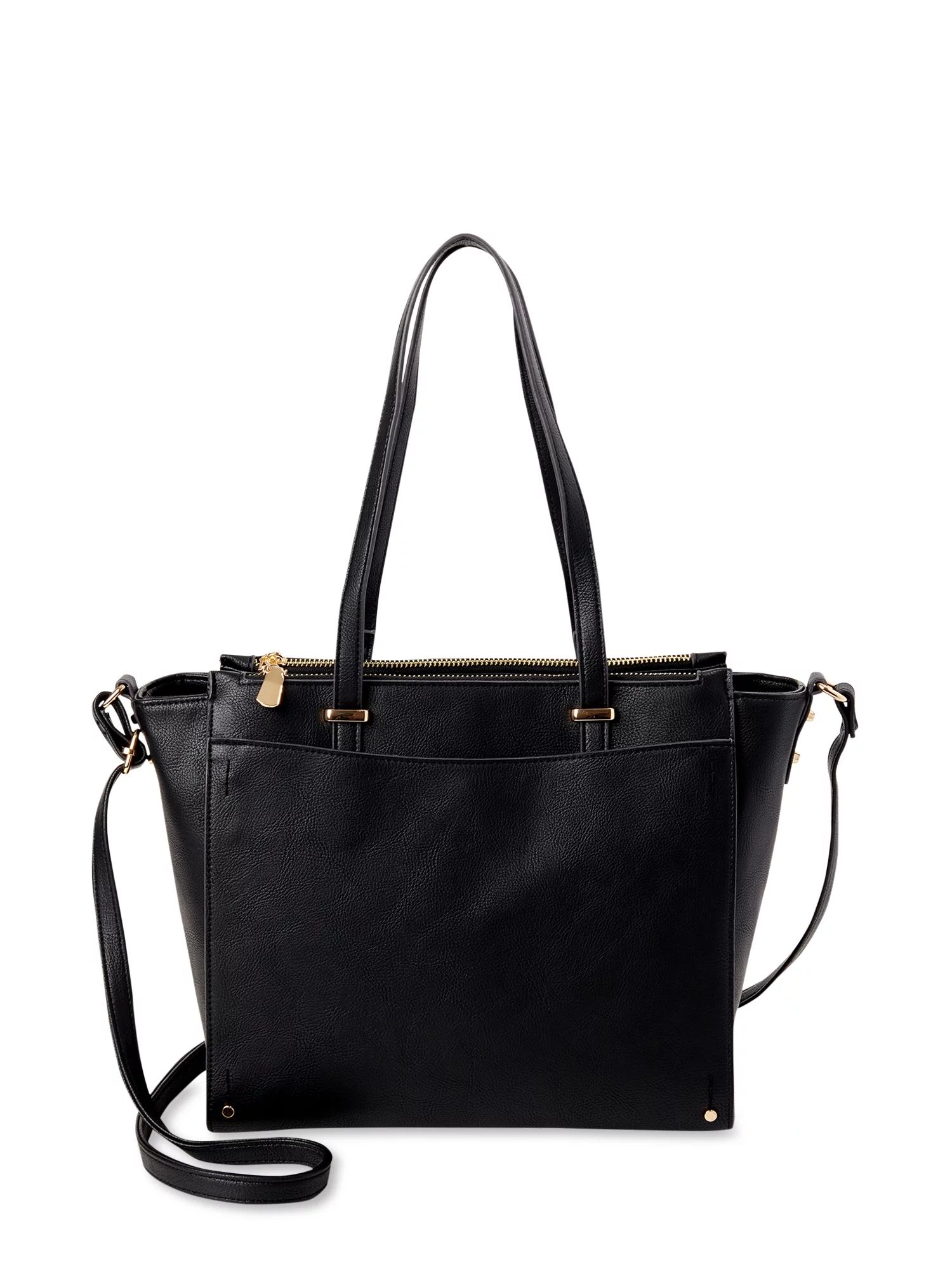Time and Tru Faux Leather Crossbody Tote Bag | Walmart (US)