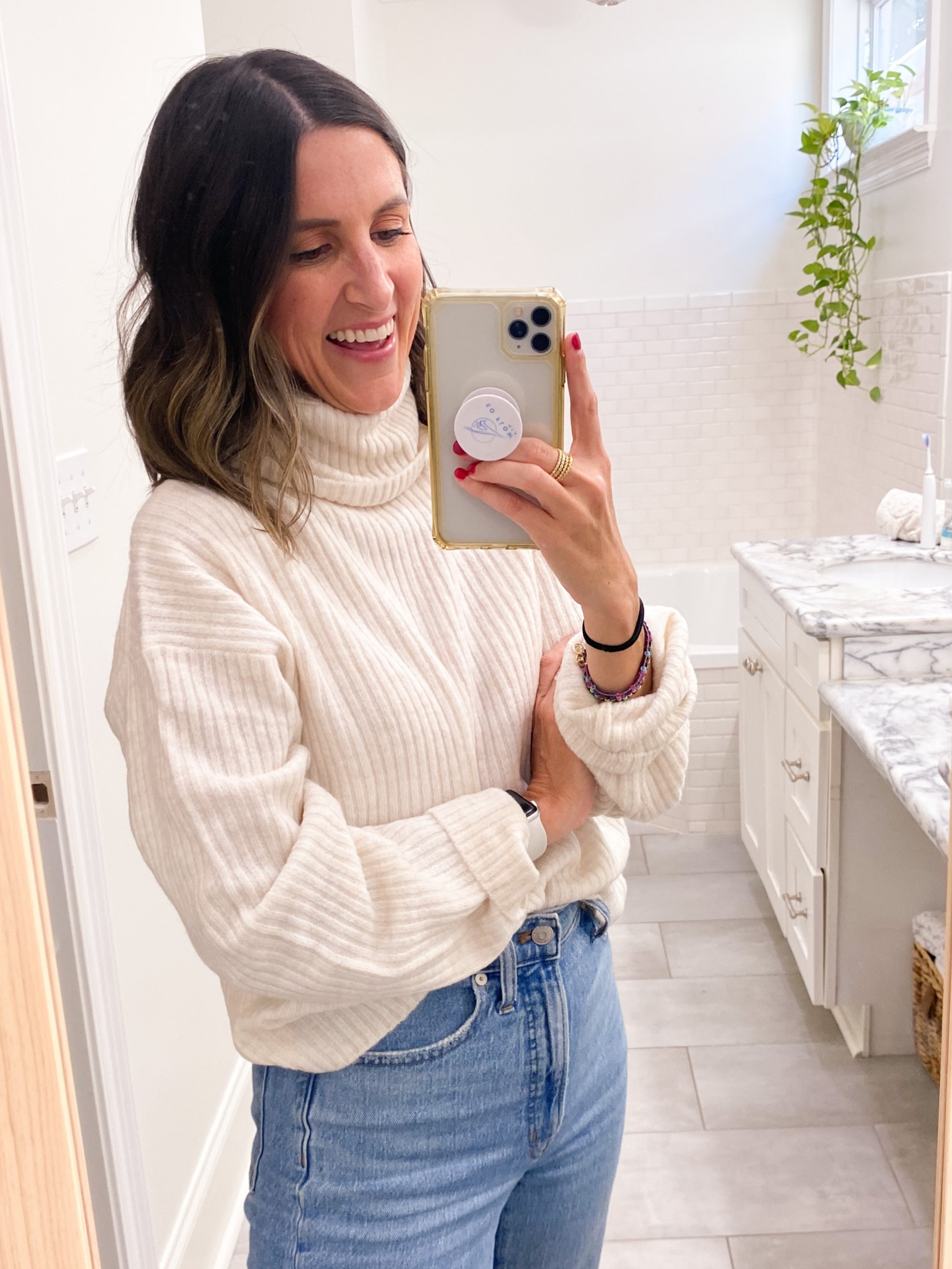 Oversized. Wearing XS. Thinner material  

#LTKunder50