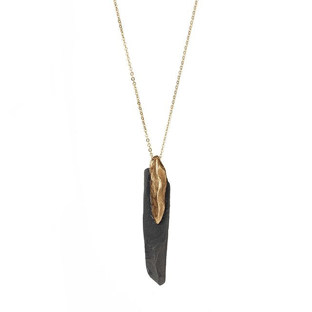 Hand Forged Slate and Bronze Necklace | Uncommon Goods